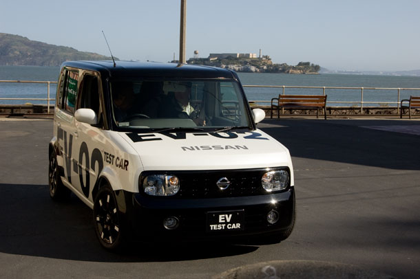 Тэставанне прататыпа электрамабіля Nissan EV-02