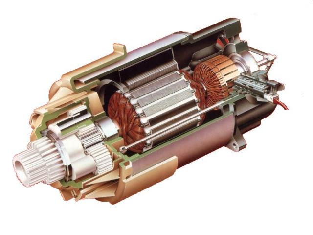 Схема электромотора электротрицикла Sinclair C5