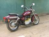 Электромотоцикл на базе Suzuki (вид сзади)